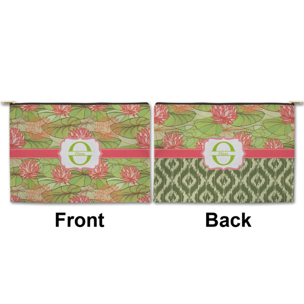 Lily Pads Large Zipper Pouch Approval (Front and Back)