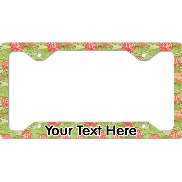 Custom Lily Pads License Plate Frame - Style C (Personalized)