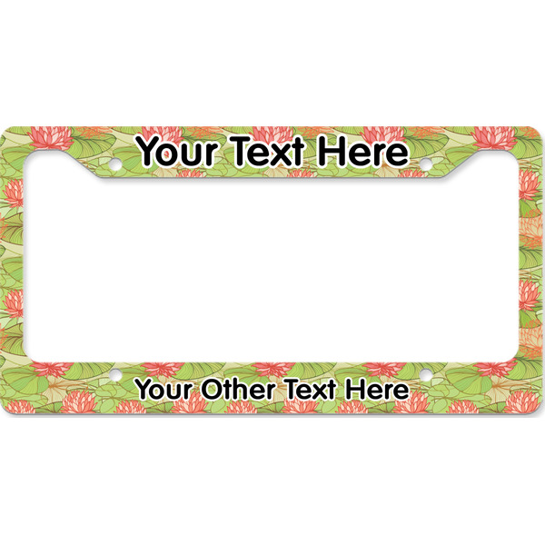 Custom Lily Pads License Plate Frame - Style B (Personalized)