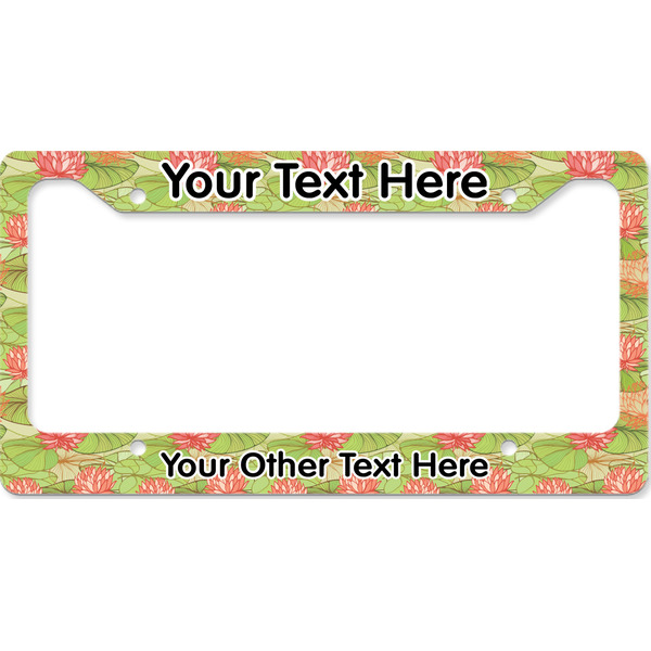 Lily Pads License Plate Frame Wide