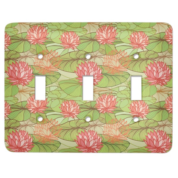 Custom Lily Pads Light Switch Cover (3 Toggle Plate)