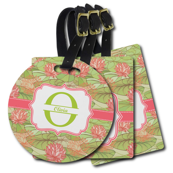 Custom Lily Pads Plastic Luggage Tag (Personalized)