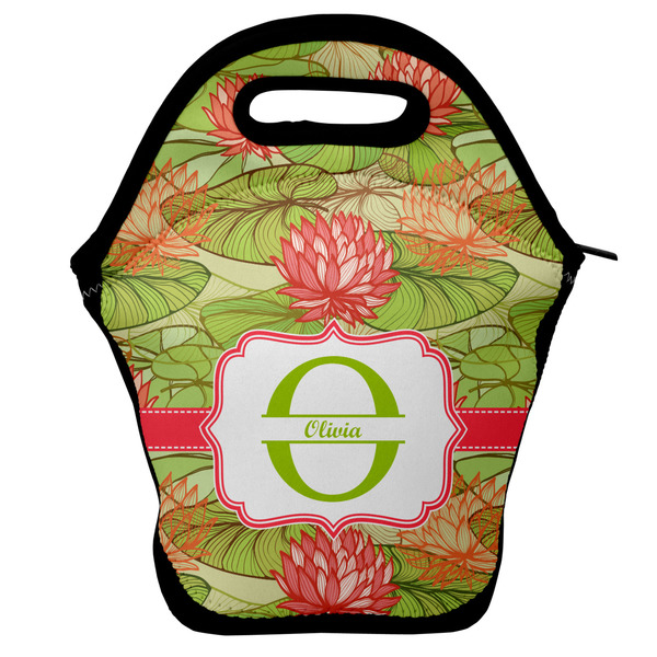 Custom Lily Pads Lunch Bag w/ Name and Initial