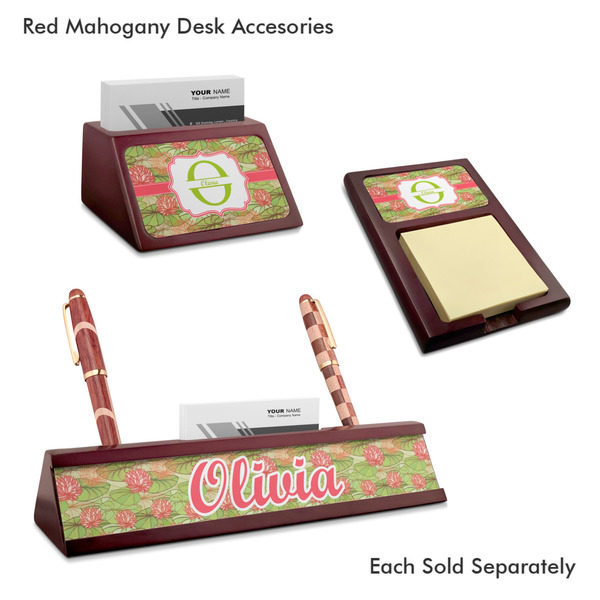 Lily Pads Mahogany Desk Accessories