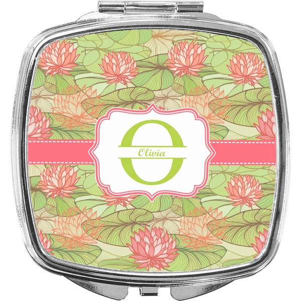Custom Lily Pads Compact Makeup Mirror (Personalized)
