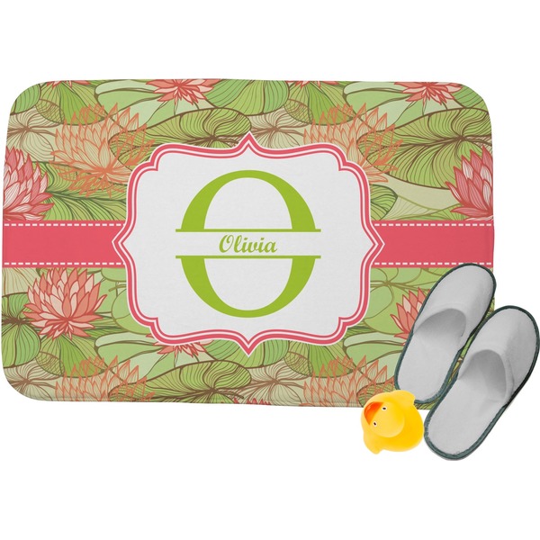 Custom Lily Pads Memory Foam Bath Mat (Personalized)
