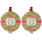 Lily Pads Metal Ball Ornament - Front and Back