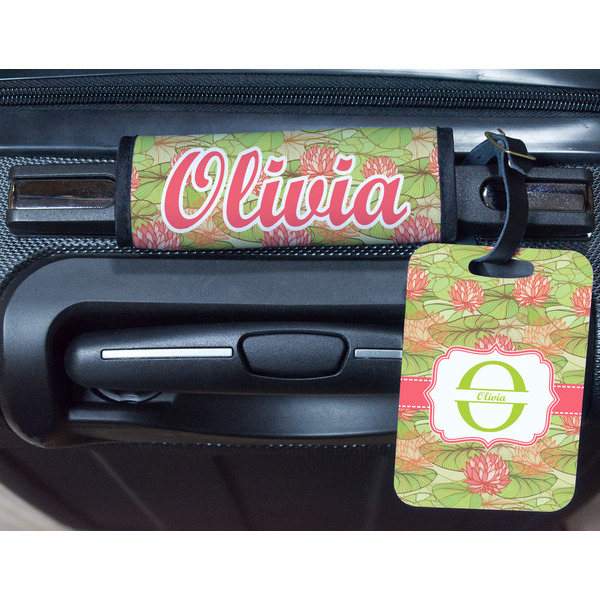 Lily Pads Metal Luggage Tag & Handle Wrap - In Context