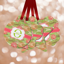 Lily Pads Metal Ornaments - Double Sided w/ Name and Initial