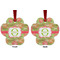 Lily Pads Metal Paw Ornament - Front and Back
