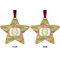 Lily Pads Metal Star Ornament - Front and Back