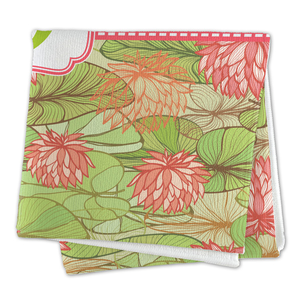 Lily Pads Microfiber Dish Rag - FOLDED (square)