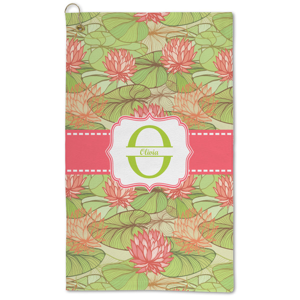 Custom Lily Pads Microfiber Golf Towel - Large (Personalized)