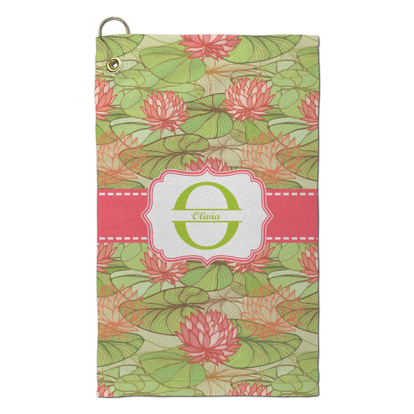 Custom Lily Pads Microfiber Golf Towel - Small (Personalized)