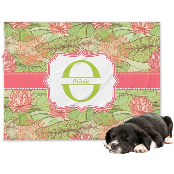 Custom Lily Pads Dog Blanket (Personalized)