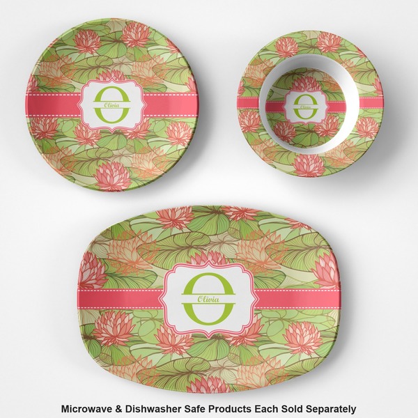 Lily Pads Microwave & Dishwasher Safe CP Plastic Dishware - Group