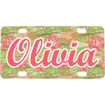 Lily Pads Mini / Bicycle License Plate (4 Holes) (Personalized)