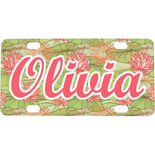 Custom Lily Pads Mini / Bicycle License Plate (4 Holes) (Personalized)
