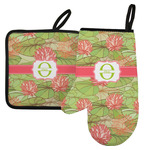 Lily Pads Left Oven Mitt & Pot Holder Set w/ Name and Initial