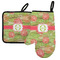 Lily Pads Left Oven Mitt & Pot Holder Set w/ Name and Initial