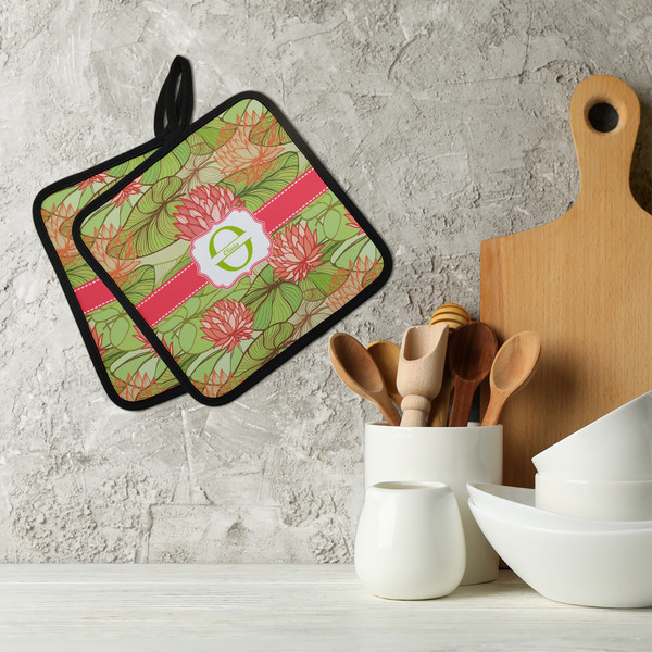 Lily Pads Neoprene Pot Holder - Set of 2  LIFESTYLE