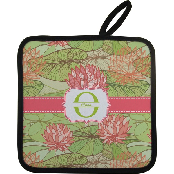 Custom Lily Pads Pot Holder w/ Name and Initial
