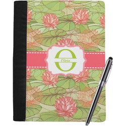 Lily Pads Notebook Padfolio - Large w/ Name and Initial