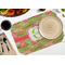Lily Pads Octagon Placemat - Single front (LIFESTYLE) Flatlay