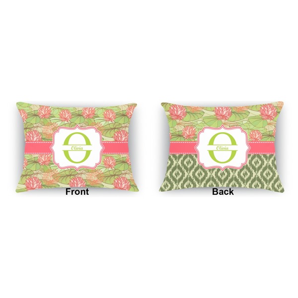 Lily Pads  Outdoor Rectangular Throw Pillow (Front and Back)