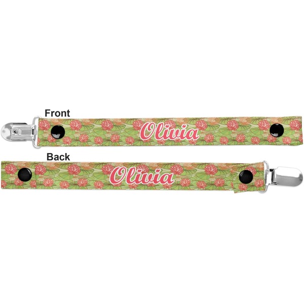 Lily Pads Pacifier Clip - Front and Back