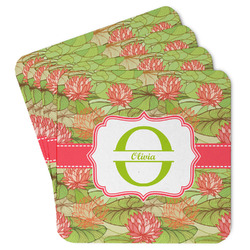Lily Pads Paper Coasters w/ Name and Initial