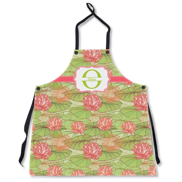 Custom Lily Pads Apron Without Pockets w/ Name and Initial