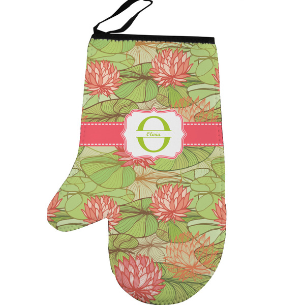 Lily Pads Personalized Oven Mitt - Left