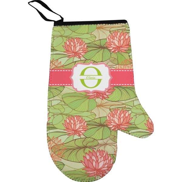 Custom Lily Pads Right Oven Mitt (Personalized)