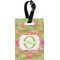 Lily Pads Plastic Luggage Tag - Rectangular w/ Name and Initial