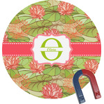 Lily Pads Round Fridge Magnet (Personalized)