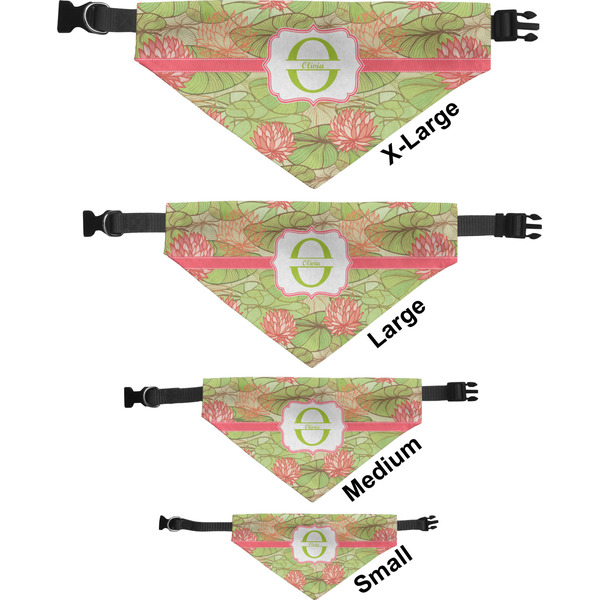 Lily Pads Pet Bandana Sizes
