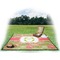 Lily Pads Picnic Blanket - with Basket Hat and Book - in Use