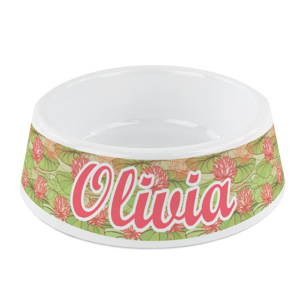 Custom Lily Pads Plastic Dog Bowl - Small (Personalized)