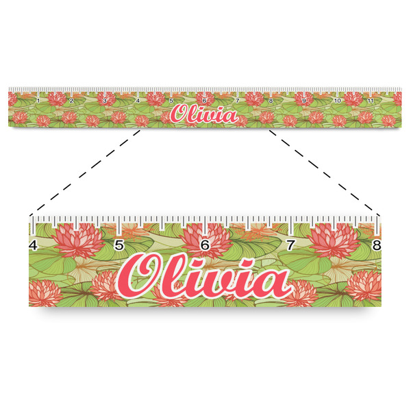 Custom Lily Pads Plastic Ruler - 12" (Personalized)