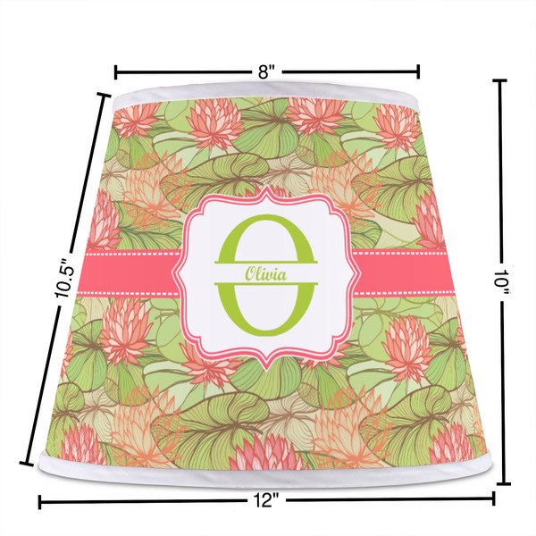Lily Pads Poly Film Empire Lampshade - Dimensions