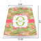 Lily Pads Poly Film Empire Lampshade - Dimensions