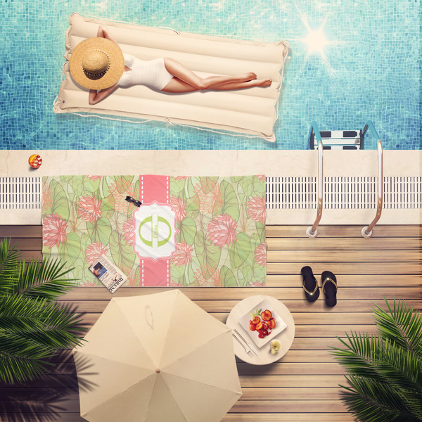 Lily Pads Pool Towel Lifestyle