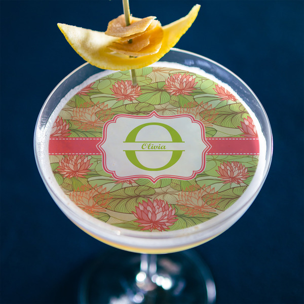 Lily Pads Printed Drink Topper - XLarge - In Context
