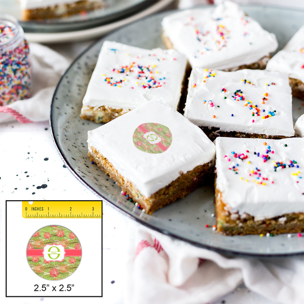 Lily Pads Printed Icing Circle - Medium - In Context