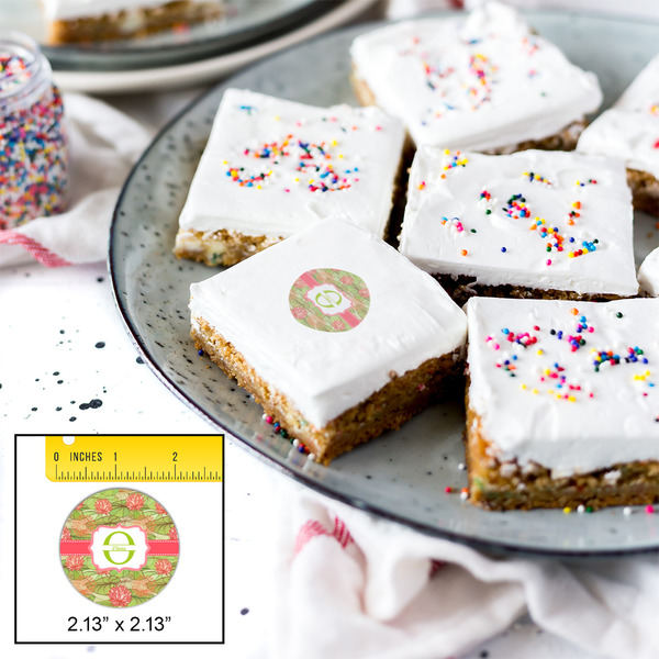 Lily Pads Printed Icing Circle - Small - In Context