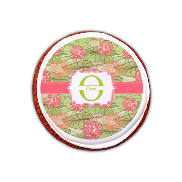 Lily Pads Printed Icing Circle - XSmall - On Cookie