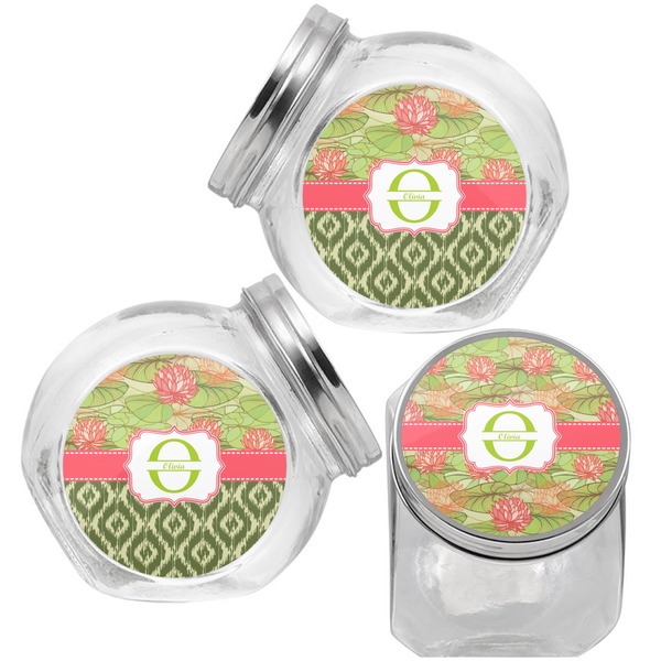 Lily Pads Puppy Treat Jar - Top Left Right