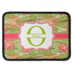Lily Pads Iron On Rectangle Patch w/ Name and Initial