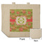 Lily Pads Reusable Cotton Grocery Bag - Front & Back View